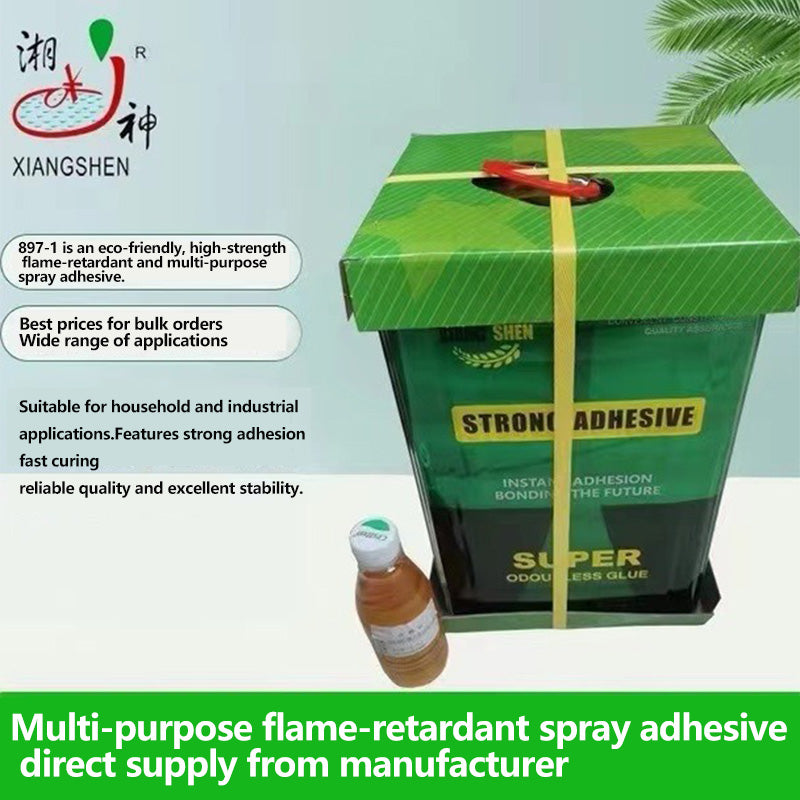 Factory-Sold Eco-Friendly Fireproof High-Strength Flame-Retardant Spray Adhesive for Furniture, Sponge Sofas, Soft Padding, and EVA Decorative Purposes